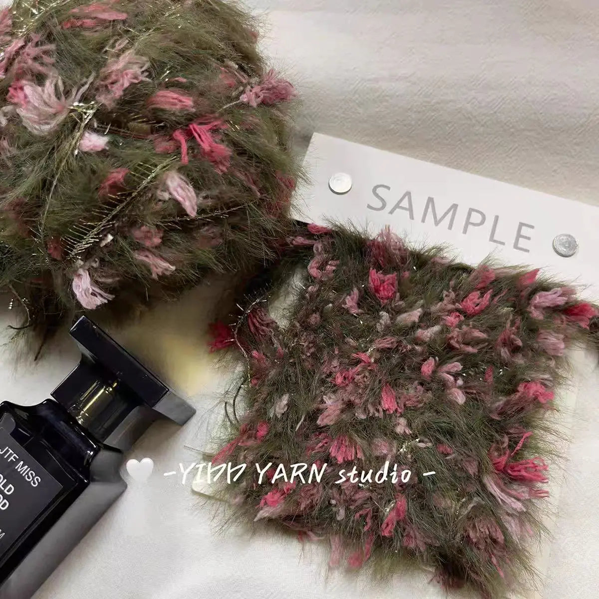 125g/roll Green Yarn Tricot Wool Blends Diy Hand Knitting Features Hand Mixed Plush Yarn Wool Ball Crochet Woven Hairpin Sweater