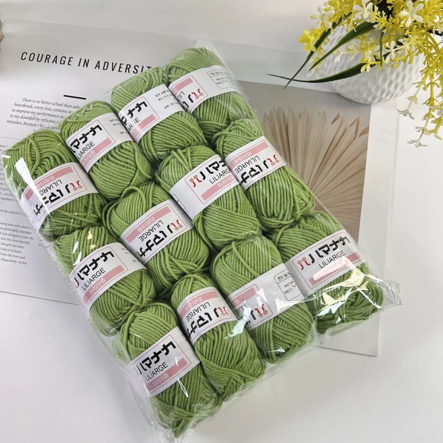 12PCS 300g Milk Yarn Handmade Coarse DIY Weaving Yarn Ball For Sweater Hat Scarve And Other Clothing Soft Crochet Knitting Yarn