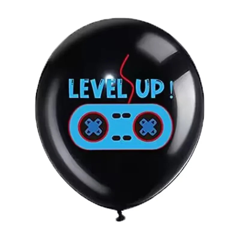 Blue Game On Theme Balloons Video Game Controller Latex Ballon Happy Boys Game Birthday Party Kids Favors Gamer Level Up Balon
