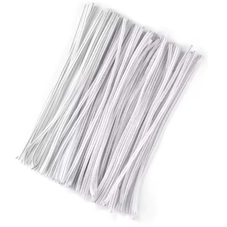 100pcs Chenille Stems Toys DIY Strips Twist Bar Anvil Wire Craft Pipe Creative Hobby Children Plush Stick Chenille Sticks