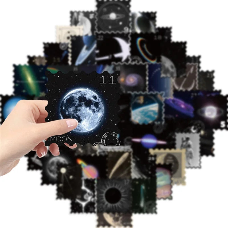 10/30/50PCS Mysterious Universe PVC Sticker Aesthetic Children's DIY Decoration Scrapbooking Stationery Hand Accounting Supplies