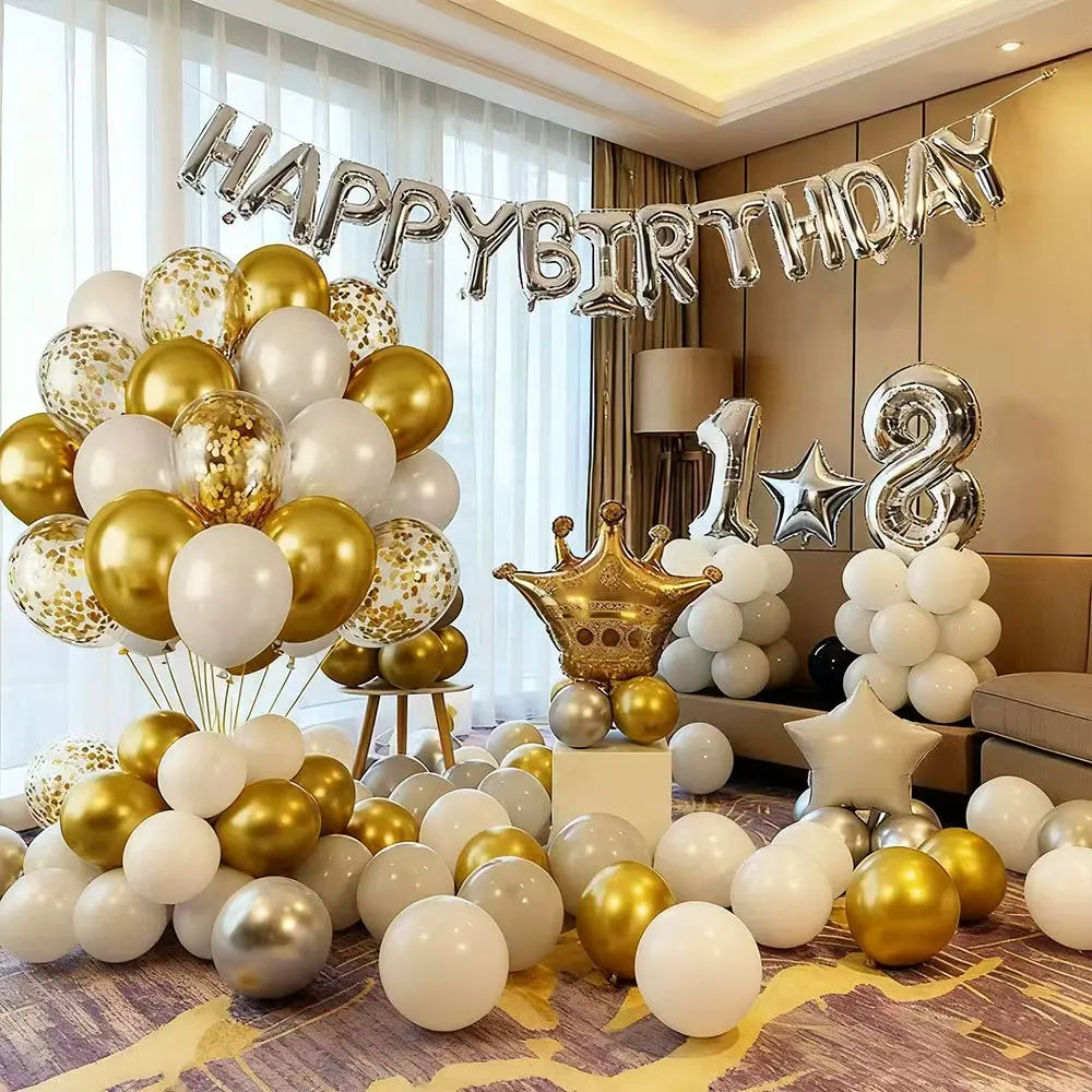 30PCS Birthday Latex Balloon Set for Graduation Birthday Wedding Party Arch wreath Baby Shower Child's Day Decoration Supplies