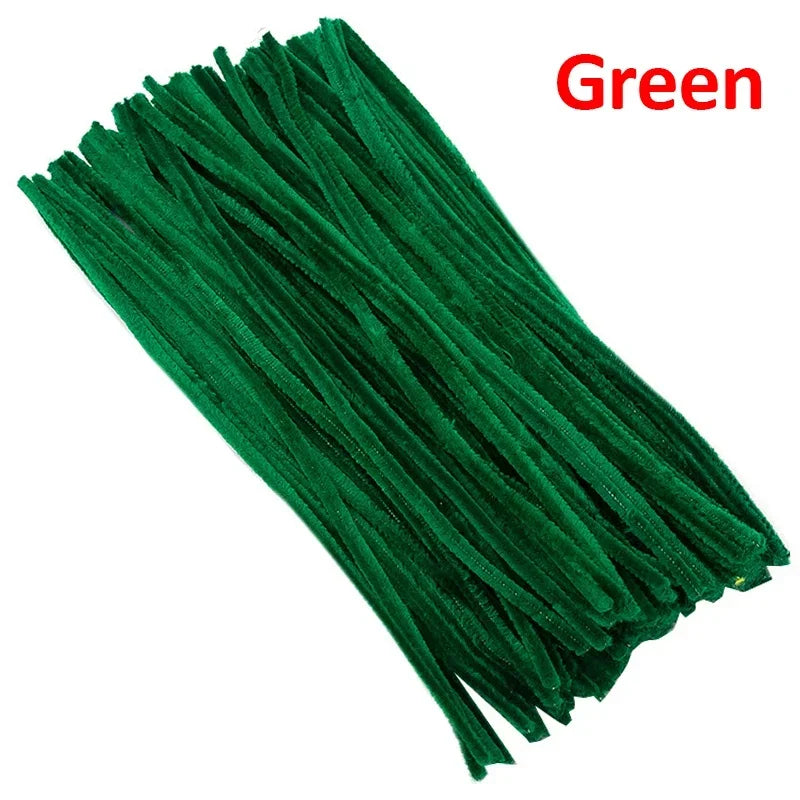 Colorful Chenille Stems Pipe Cleaners Plush Tinsel Stem Wired Sticks Twist Stick Hair Strip DIY Craft Educational Toys Wholesale