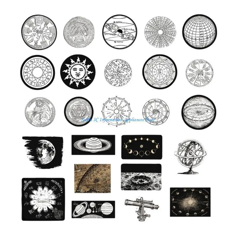 50Pcs Retro Aesthetic Sticker Scrapbooking Decoration Sticker Journaling Sticker