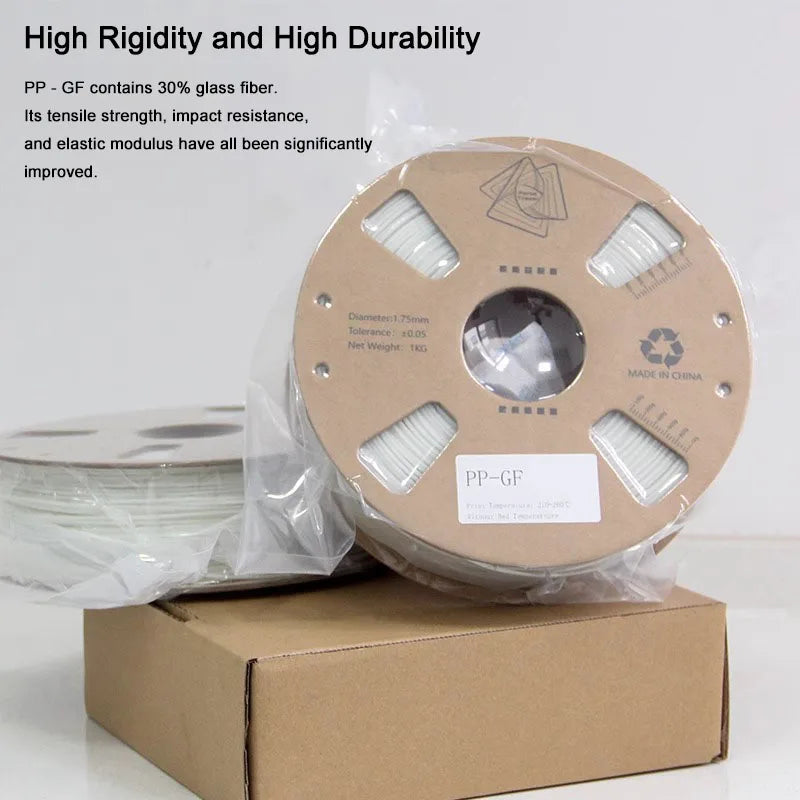 PP - GF 3D Printer Filament High Strength High Toughness High Toughness Low Warpage White 850g 3D Printer Consumables