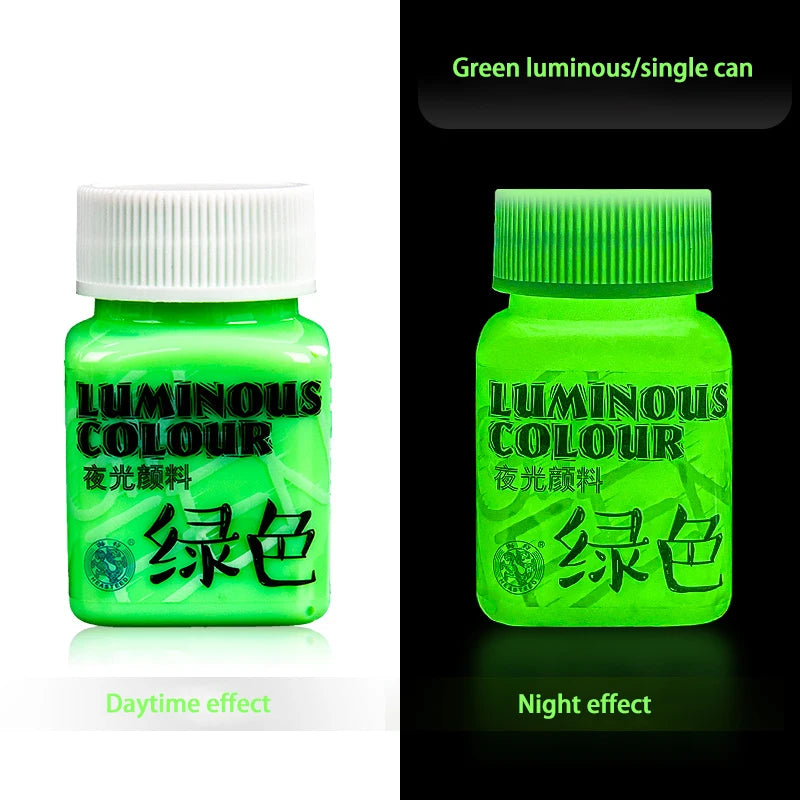 Acrylic Glow In The Dark Paint Diy Painting Luminous Pigments Waterproof Makeup Nails Clothes Shoes Liquid Fluorescent Paints