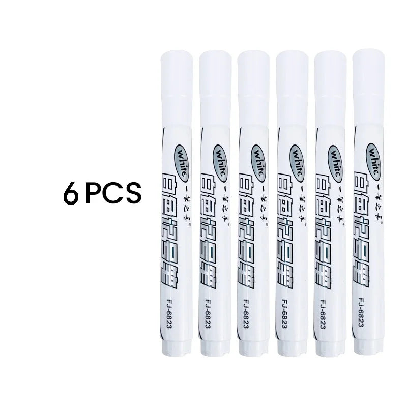 White Paint Pen for Rock Painting,Stone,Ceramic,Glass,Wood,Tire,Fabric,Metal,Canvas. Set of 3/6 Acrylic Paint White Marker