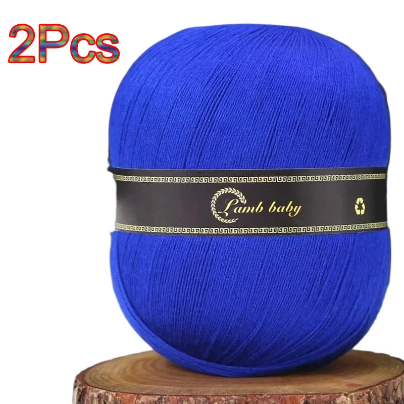 2Pcs Silk Cotton Yarn hand knitting Thin Lace yarn for Crocheting knit Sweater Shawls Scarves hat line Crochet amigurmi thread