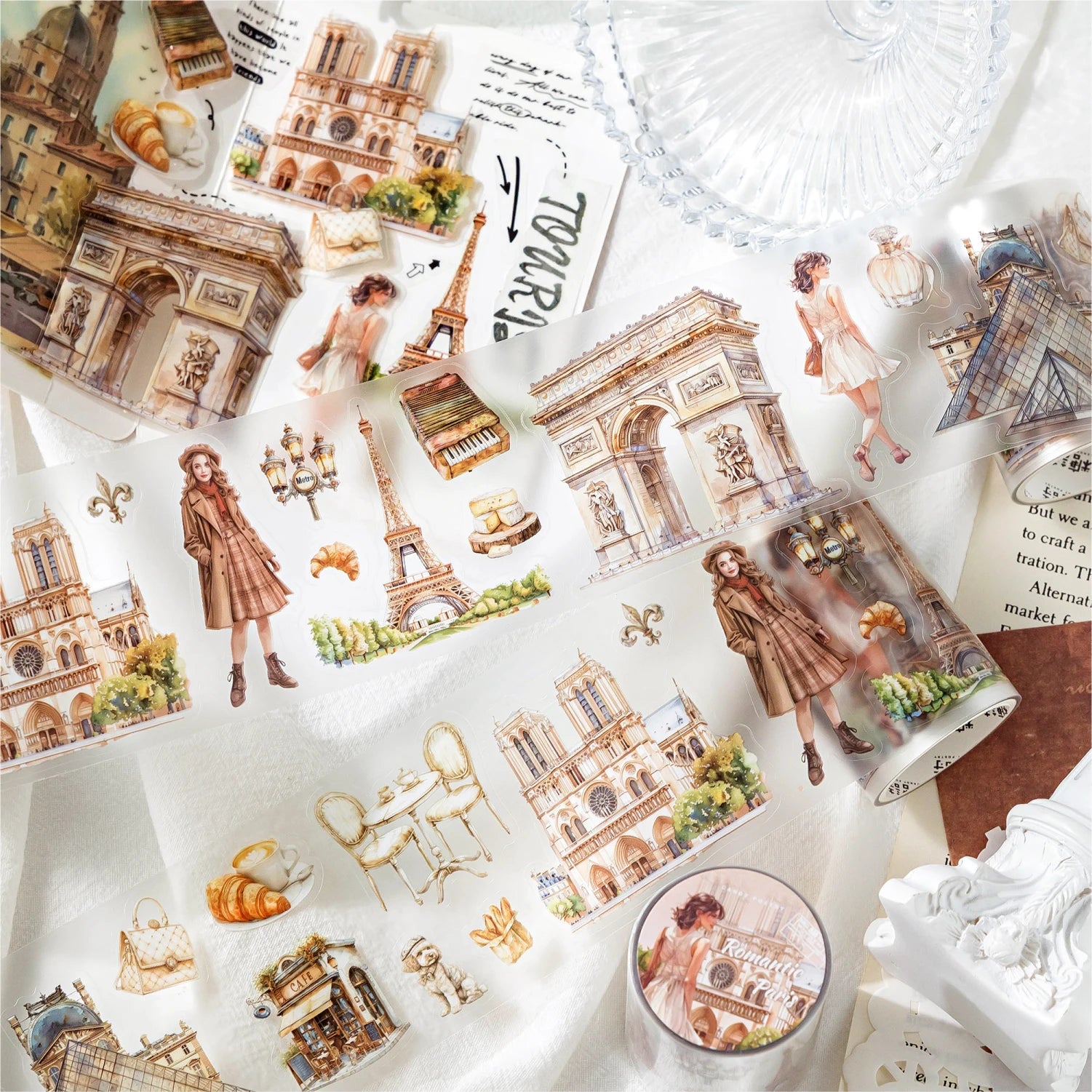 60mm*2m PET Travel Landscape Tape Stickers Creativity Hand Account Adhesive hand made Diy Junk Journal Scrapbooking Supplies