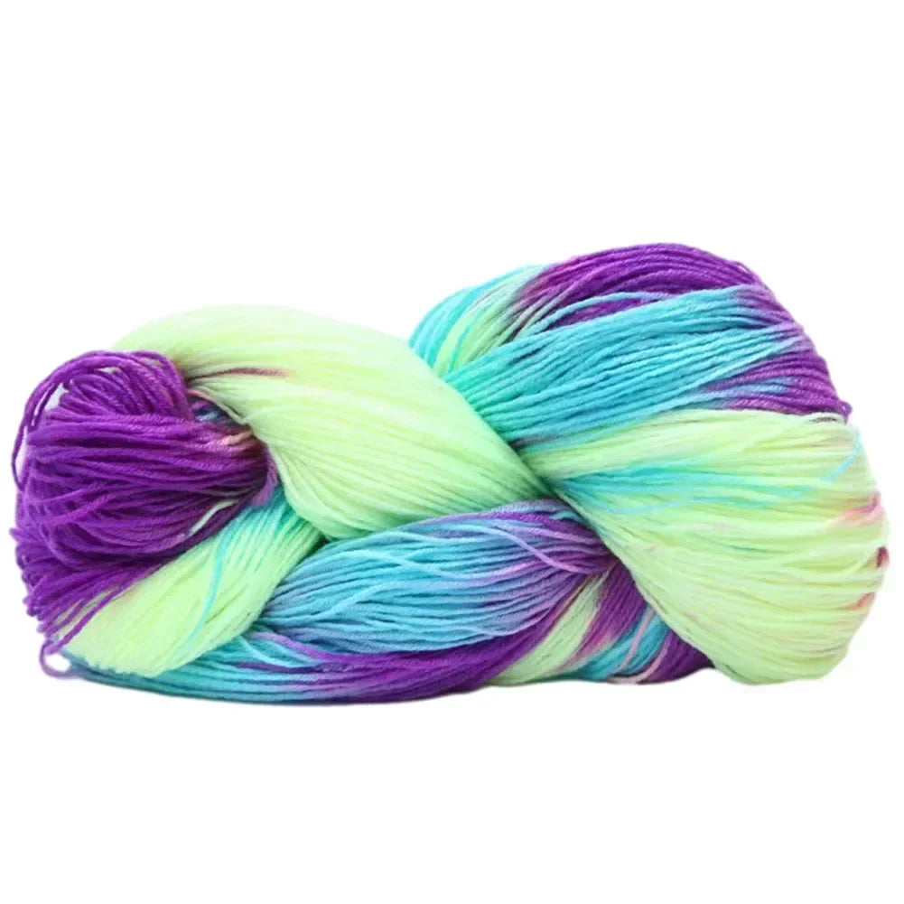 Easy To Use Diy Handmade Acrylic Yarn Baby Sweater Crochet Yarn Durability Rainbow Segment Scarf Package Content