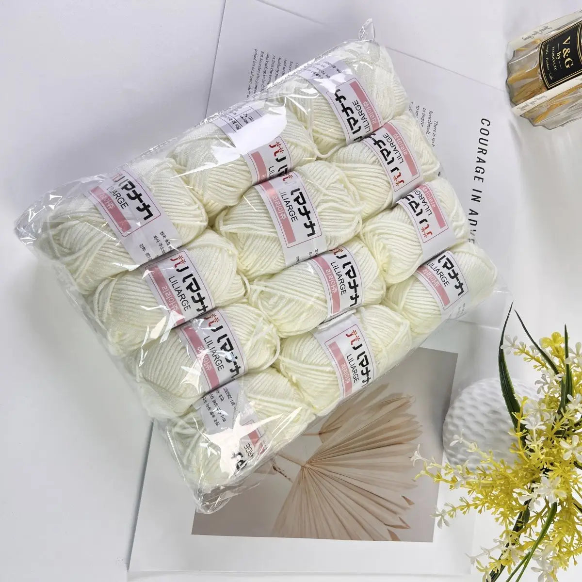 12PCS 300g Milk Yarn Handmade Coarse DIY Weaving Yarn Ball For Sweater Hat Scarve And Other Clothing Soft Crochet Knitting Yarn