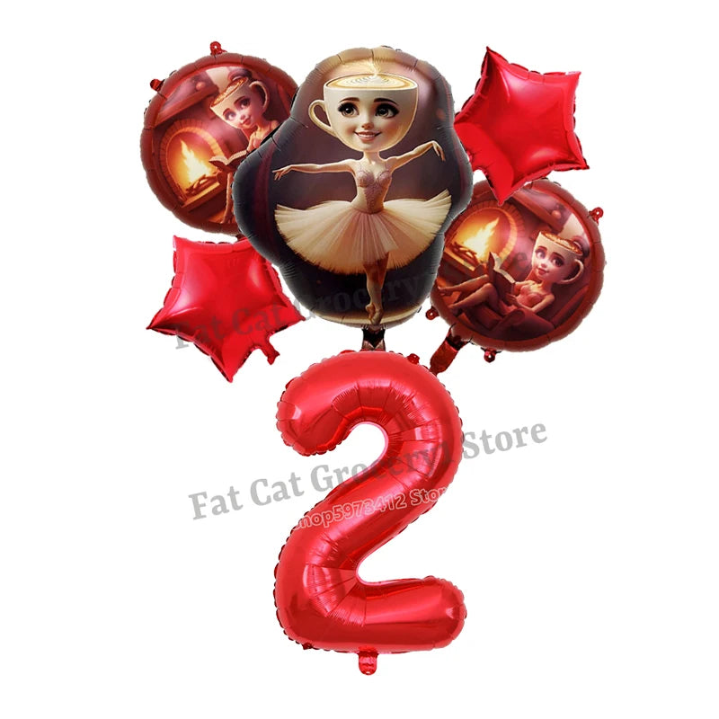 Italian Brainrot Birthday Balloons New Tralalero Tralala Digit 1-10 Ballons Gender Reveal Baby Shower Party Decoration Kids Gift