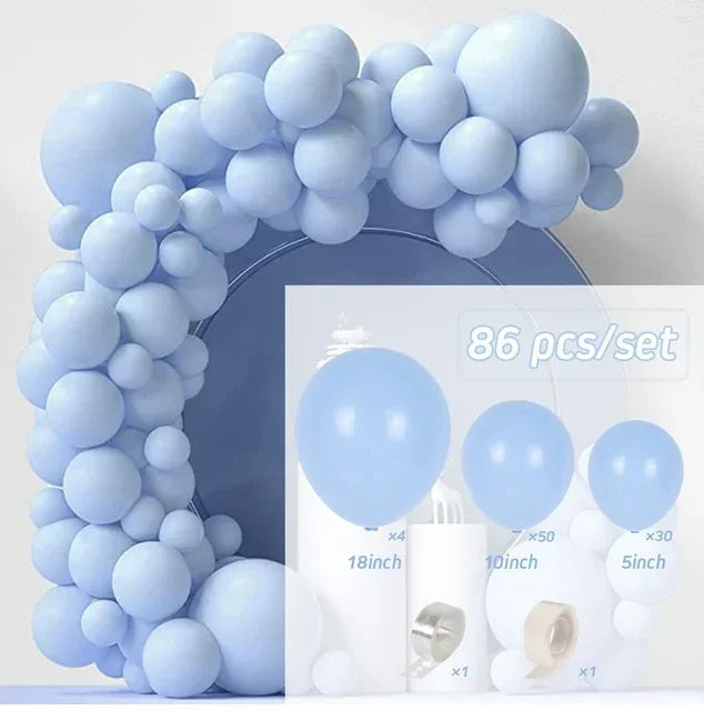 87Pcs Black Pink Latex Balloon Set Suitable for Birthday Parties, Weddings, Valentine's Day Party Decoration Supplies