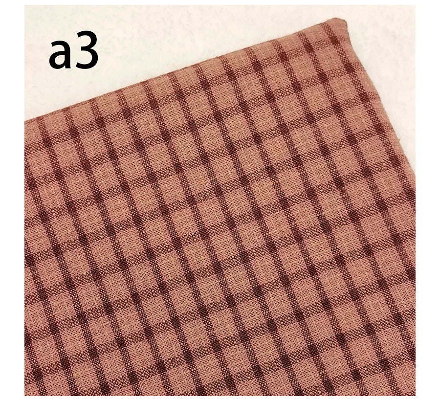 DIY Japan Little Cloth group Yarn-dyed fabric,for sewing Handmade Patchwork Quilting ,Grid Stripe For Sewing Doll clothes