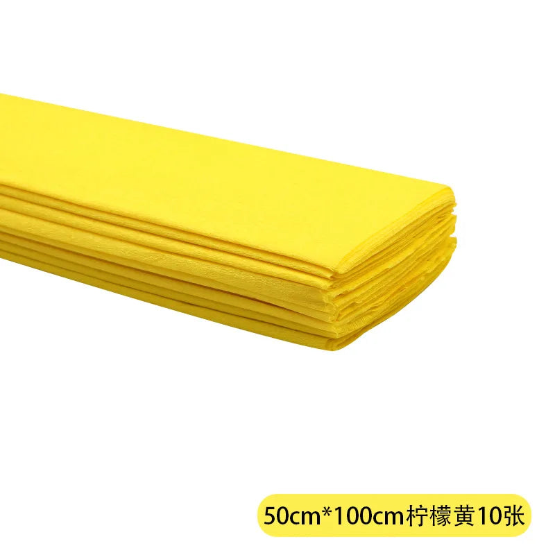 50x100cm Roll Crepe Paper Colorful Flower Wrapping Paper Handmade DIY Thin Paper Making Materials Kindergarten Decoration