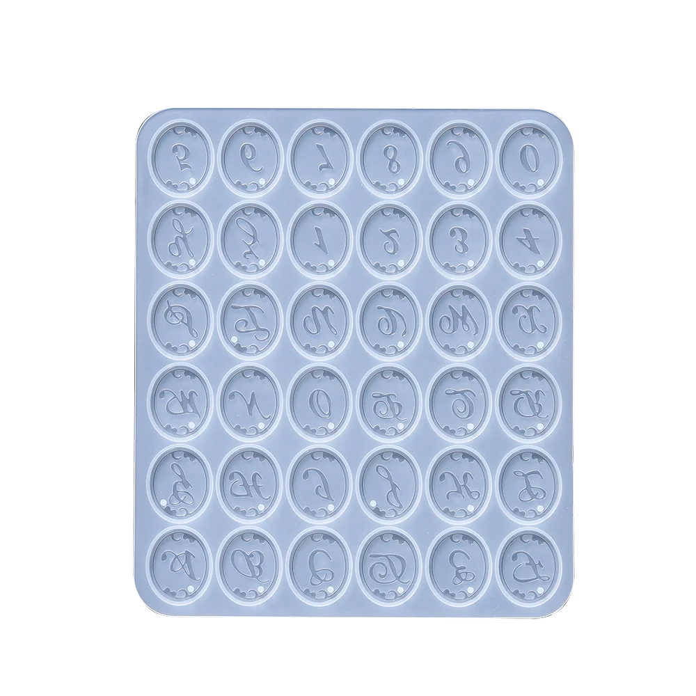 Alphabet Epoxy Resin Silicone Mold Letter Number Mould DIY Keychain Earring Pendant Epoxy Resin Jewelry Crafts Casting Mold