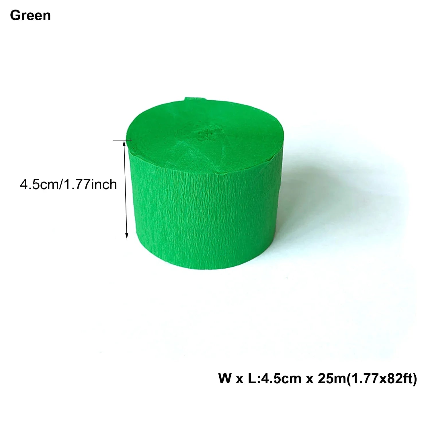 1pcs 4.5cm x 25meters Crepe Paper Streamers Tissue Paper Roll Flower Craft Making Birthday Wedding Party Backdrop DIY Decoration