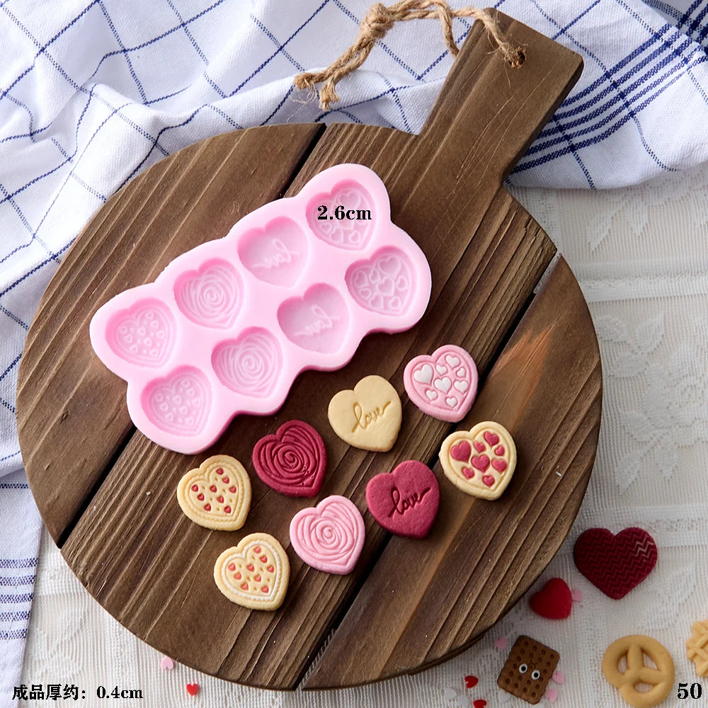 VERIDIAN Waffle Biscuit Silicone Molds Bunny Bear Chocolate Fondant Cake Mold Baking Accessories Cake Decoration Accessories