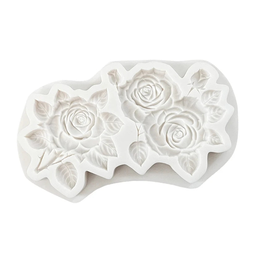 Flower Rose Silicone Sugarcraft Mold Resin Tools Chocolate Cupcake Baking Fondant Cake Decorating Tools