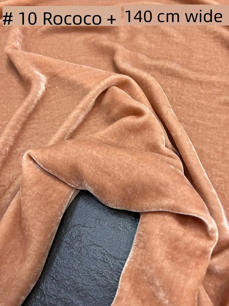 40 Colors Silk Velvet Fabric - Black Mulberry Silk Velvet for High-End Dress- Luxurious Gold Silk Velvet Material