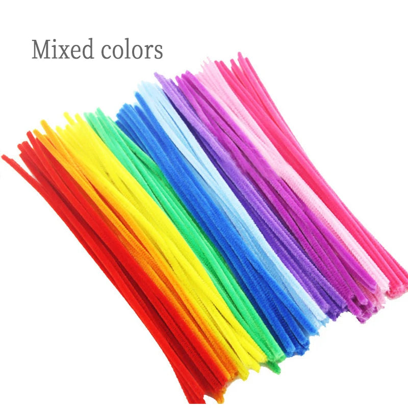Chenille Stem Plush Stick Kids DIY Creative Toy Chenille Sticks Cleaners Kindergarten Educational Handmade Material Plush Strips