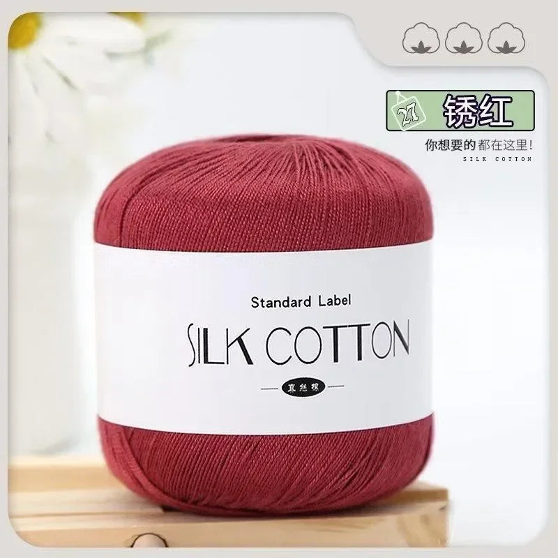 50g/PC Silk Lace Cotton Milk Crochet Yarn Baby Hand-Knitted Warm Soft Knitting Thread for Hand Knitting Supplies Cross Stitch