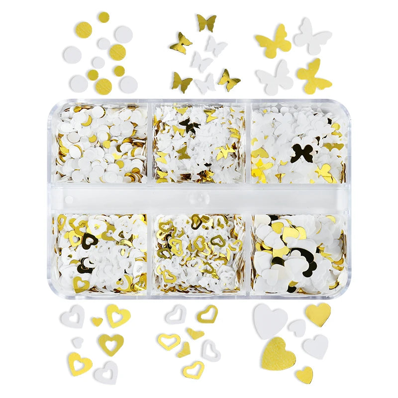 Plum Flower Glitter Epoxy Resin Filling Hollow Out Flowers Resin Sequins For Card Making Macaroon Flakes Scrapbooking DIY Crafts