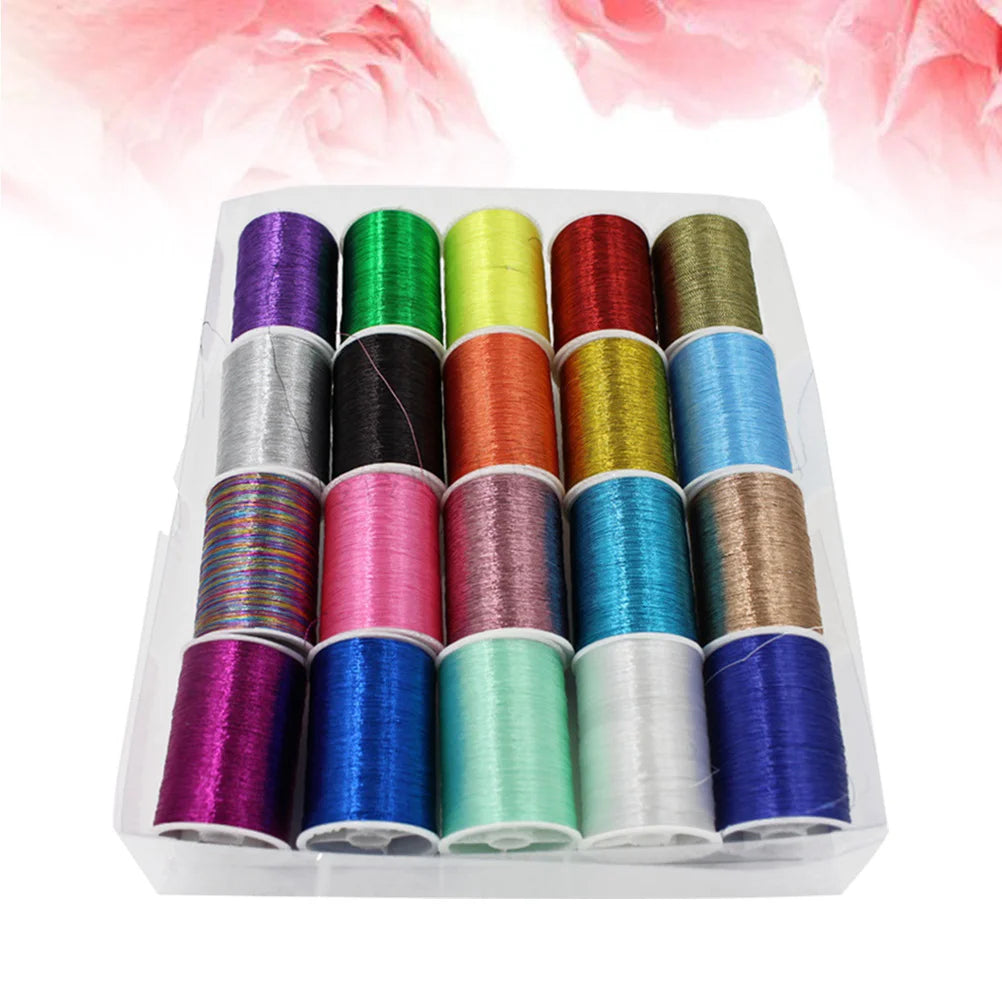 Cross Thread Set Hand Embroidery Kits Quilting Sewing Machine Metallic Thread Polyester Spools Needlework