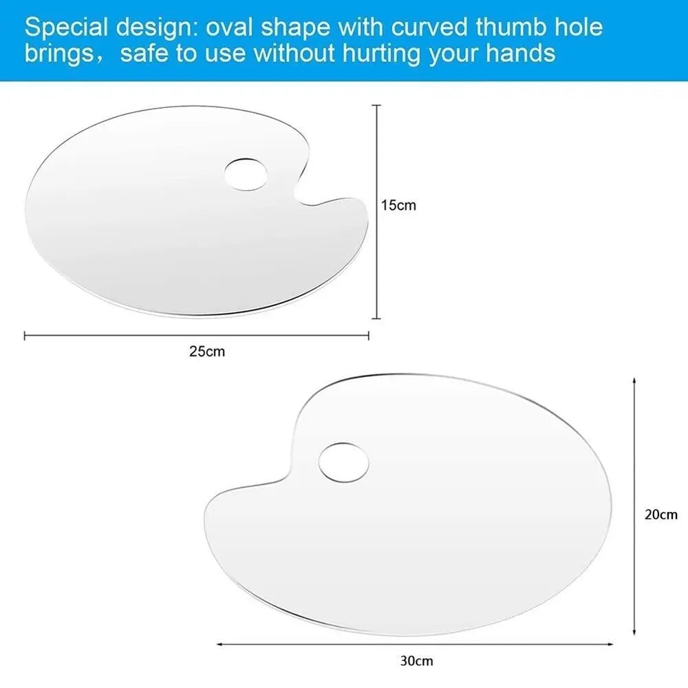 Acrylic Transparent Paint Tray Palettes Painting Pigment Pallet Gouache Drawing Supplies