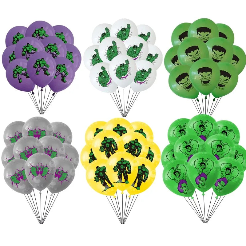 10/30Pcs Super Hero Hulk Theme 12inch Latex Balloon Decoration Boys Birthday Party Hulk Latex Balloon Supplies Kids Toys Globos