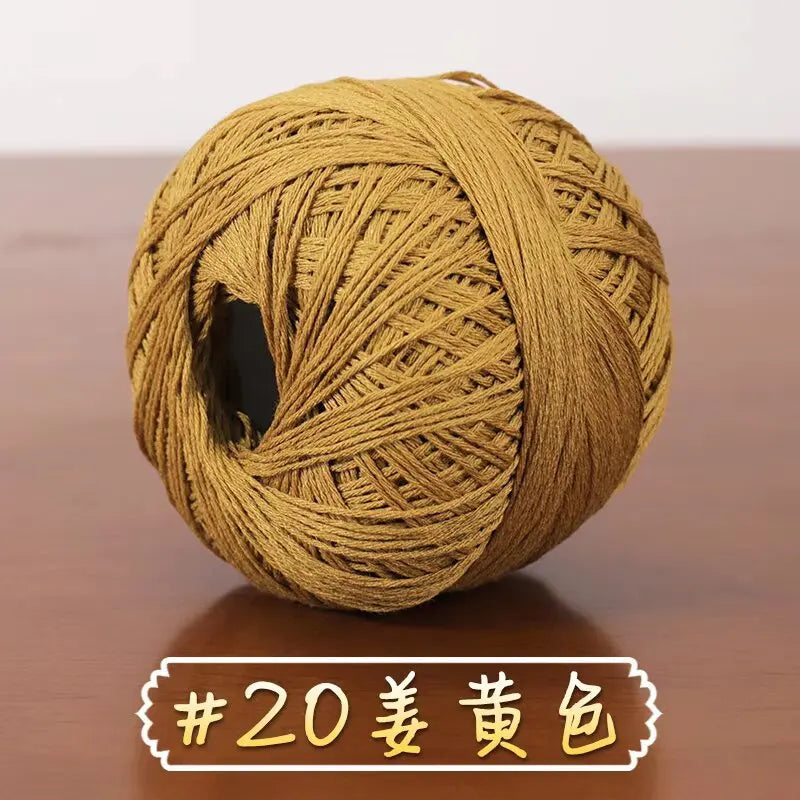 6-Strand Cotton Linen Lace Yarn Handmade Crochet Thread Medium Fine Hooking DIY Material Kit Children's Sweater Crochet Needl...