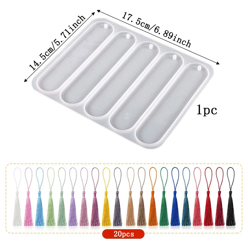 Bookmark Jewelry Casting Silicone Resin Mold Set for DIY Bookmark Pendants Bookmark Molds Silicone Molds Resin Jewelry Making