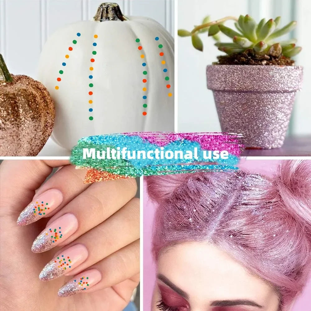 100g/50g Holographic Laser Extra Fine Glitter Dazzling Nail Glitter Powder DIY Art Crafts Resin Tumbler Decoration Shiny Glitter