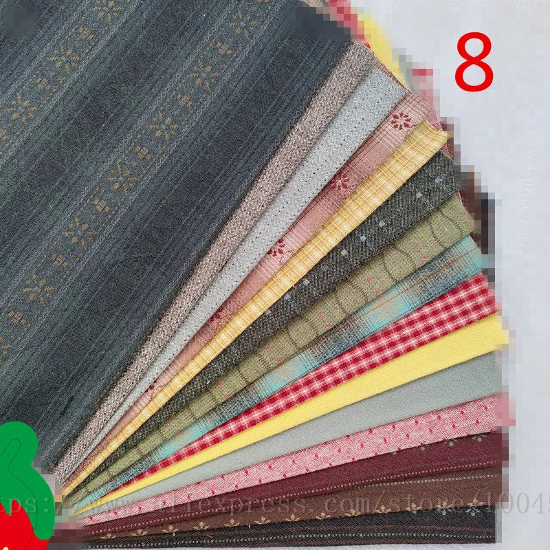 Japanese Yarn-Dyed Sewing Fabric Craft Patchwork Quilting Material Accessories Applique Handmade Sewing Doll Cloth Bundle