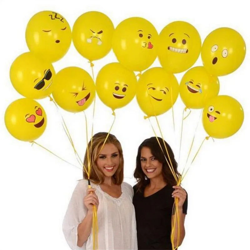 10/30 pcs 12 inch yellow mixed color latex balloon set