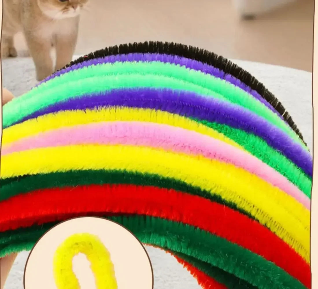 Chenille Wire Pipe Creative Wires Cleaners Colorful Chenille Stems DIY Plush Stem Wired Twist Stick Hair Strip Kid Handmade