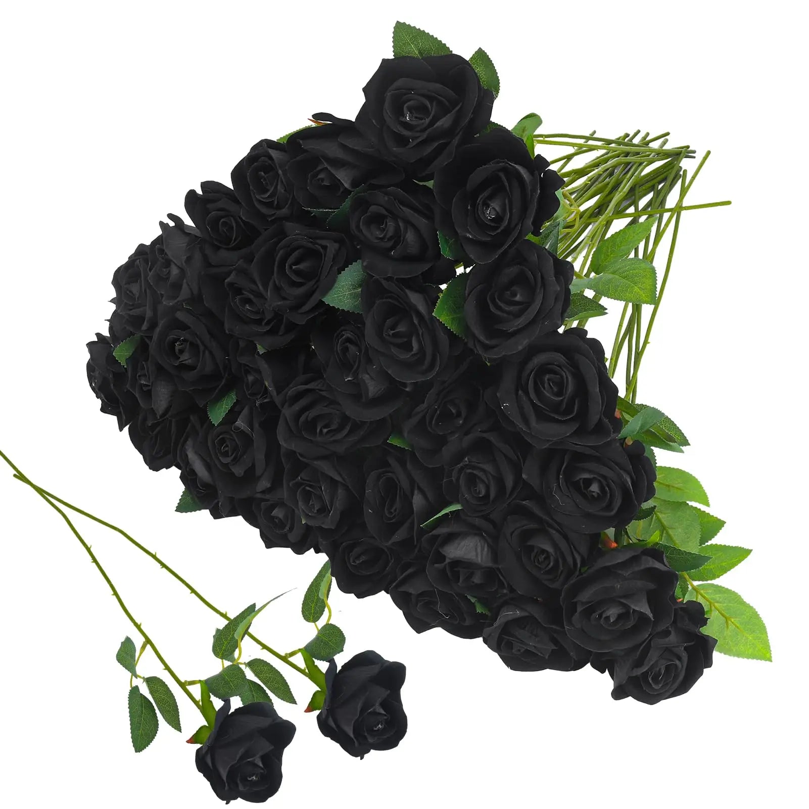 12-200Pcs Artificial Rose Flower Silk Roses with Diamond Valentine's Day Gift Fake Roses Red Roses for DIY Wedding Party Decor