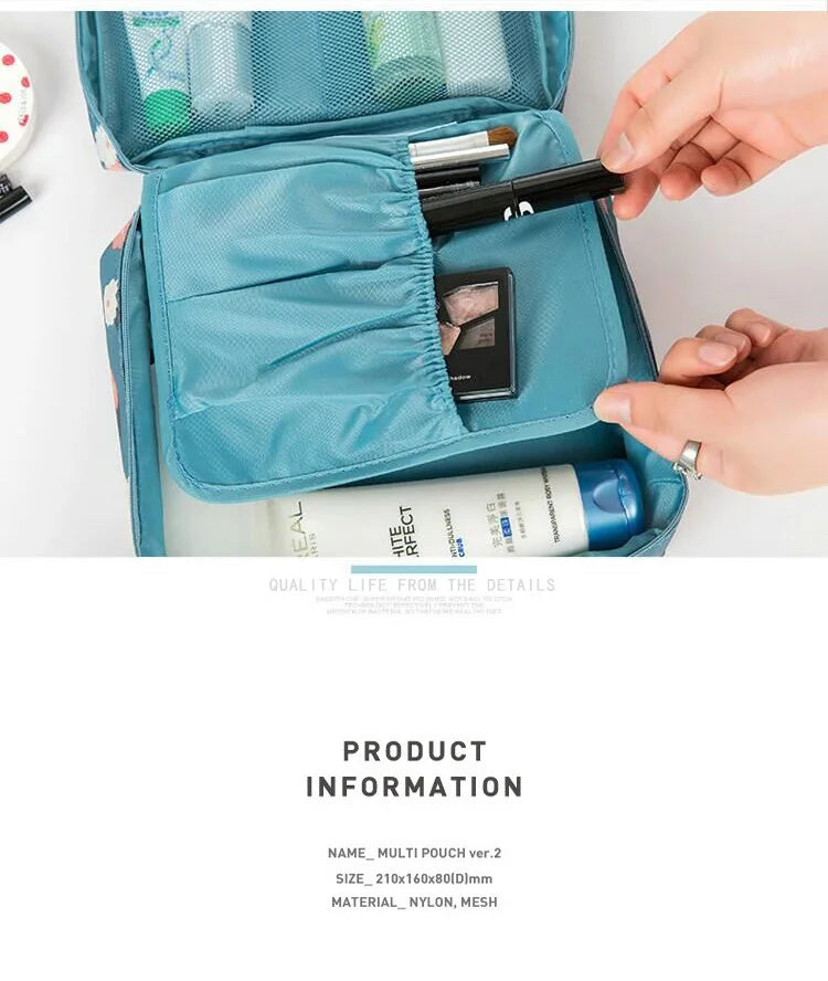 Portable Needlework Storage Bag Mesh Divider Pouch Yarn Knitting Tools Organizer Cases Storage DIY Apparel Travel Wash Bag