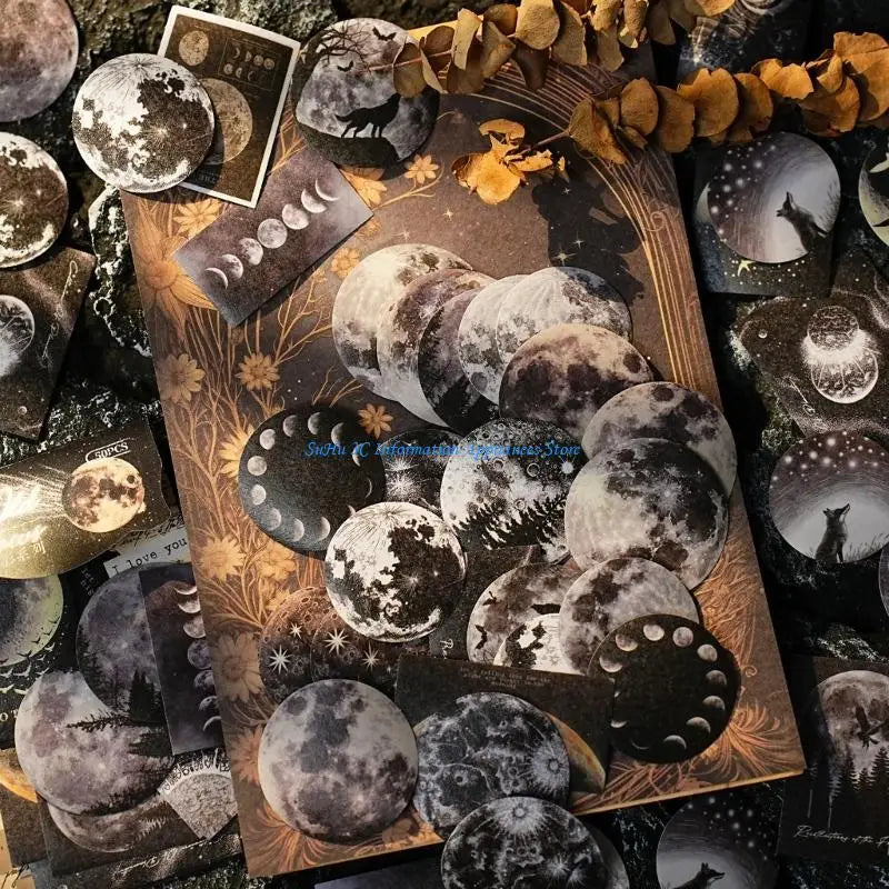 50Pcs Retro Aesthetic Sticker Scrapbooking Decoration Sticker Journaling Sticker