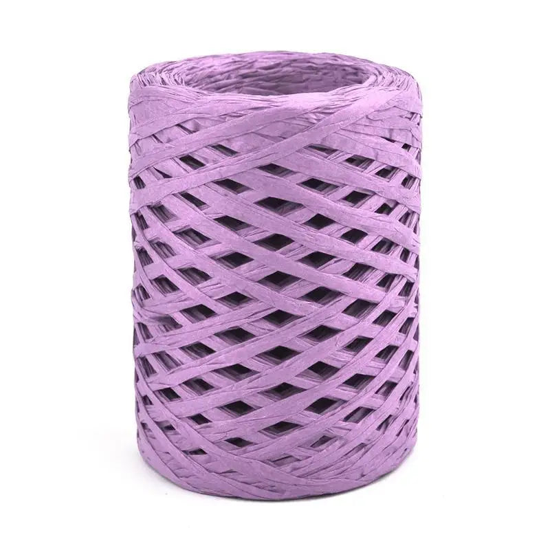 100M Natural Raffia Straw Yarn for Knitting Crocheting Paper Threads Friendly Paper Yarn DIY Handmade Summer Sunhat Beach Bag