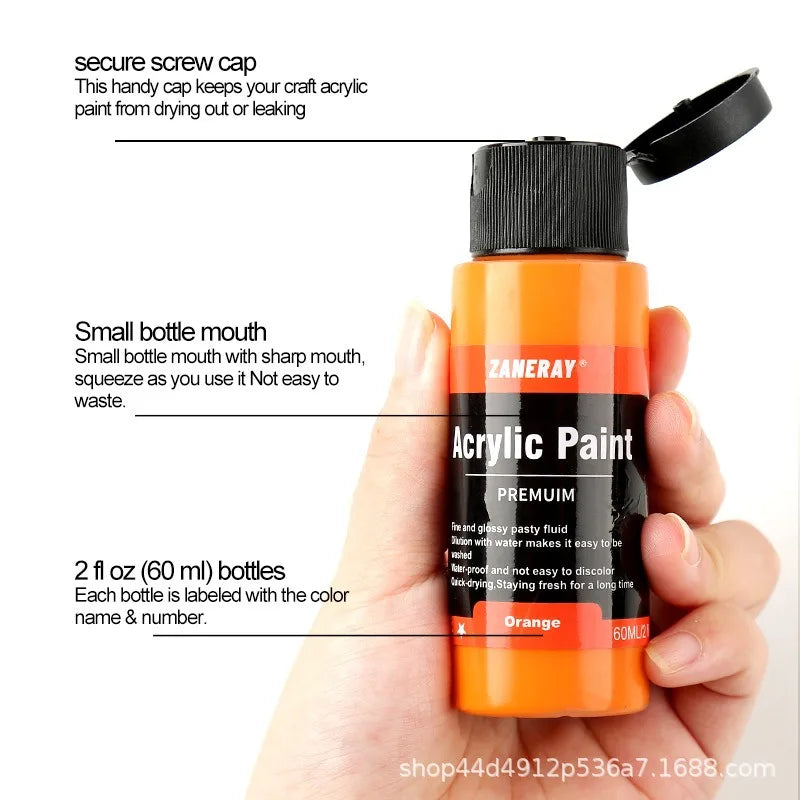 Acrylic Pigment Set 24/36 Colors 60ml Student Professional Art Painting Pigment Waterproof Pigment Hand-painted Wall Painting