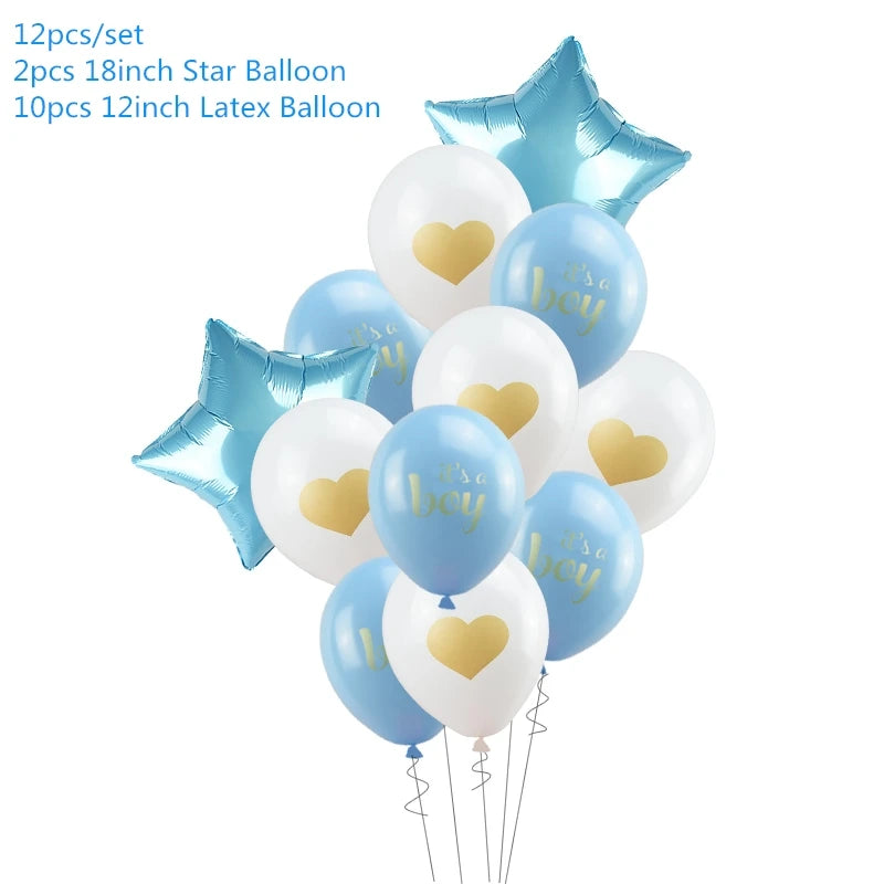 Baby Shower Boy Girl Decorations Set It's a Boy It's a Girl oh baby Balloons Gender Reveal Kids Birthday Party Baby Shower Gifts