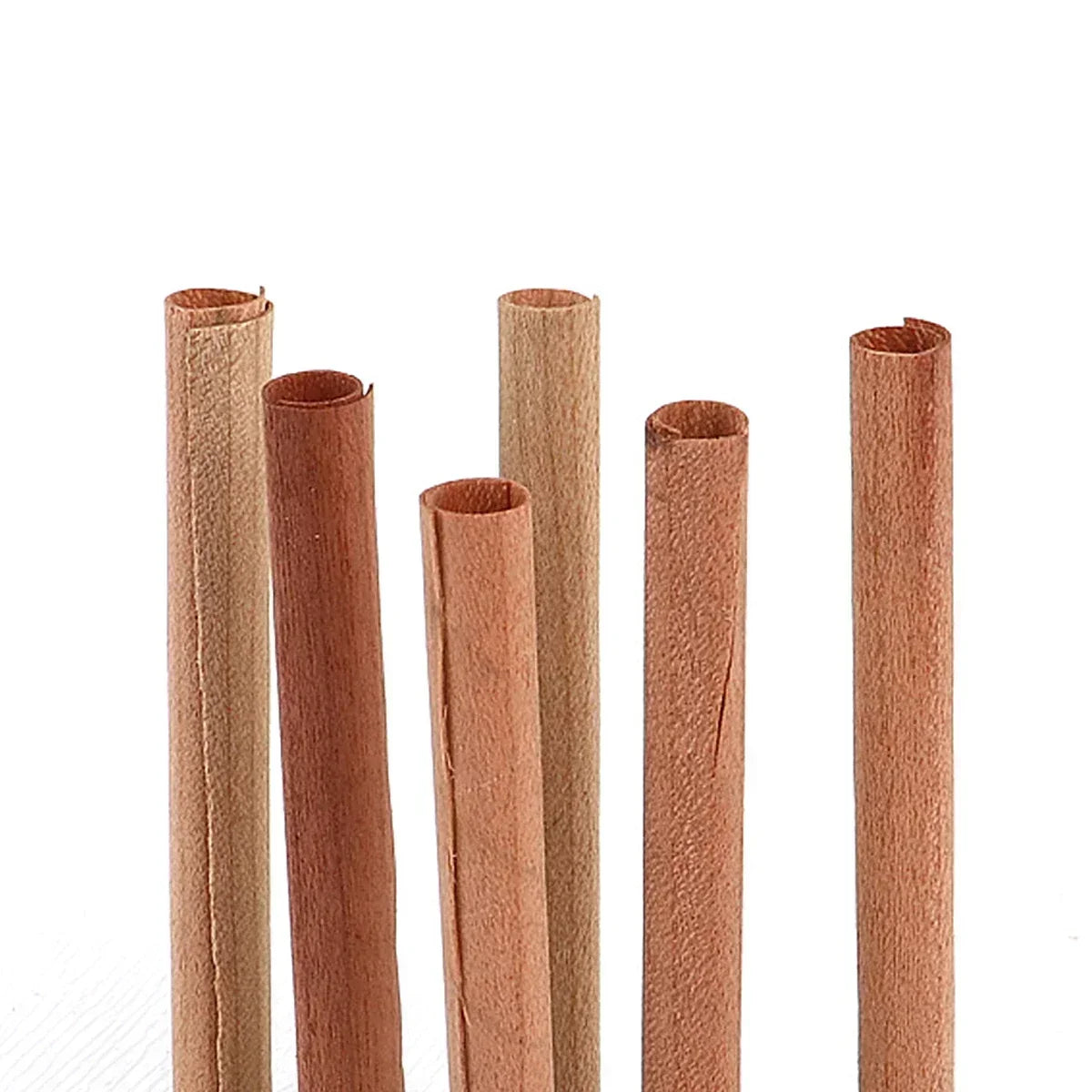 10pcs/set Tubular Wooden Wicks Natural Smokeless Hollow Cylinder Wood Wax Core & Base DIY Candle Making Tool Candles Supplies