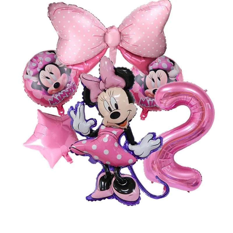 Minnie Mouse Balloons Birthday Party Decoration Girls Disposable Minnie Mouse  Balloo Baby Shower Party Gift