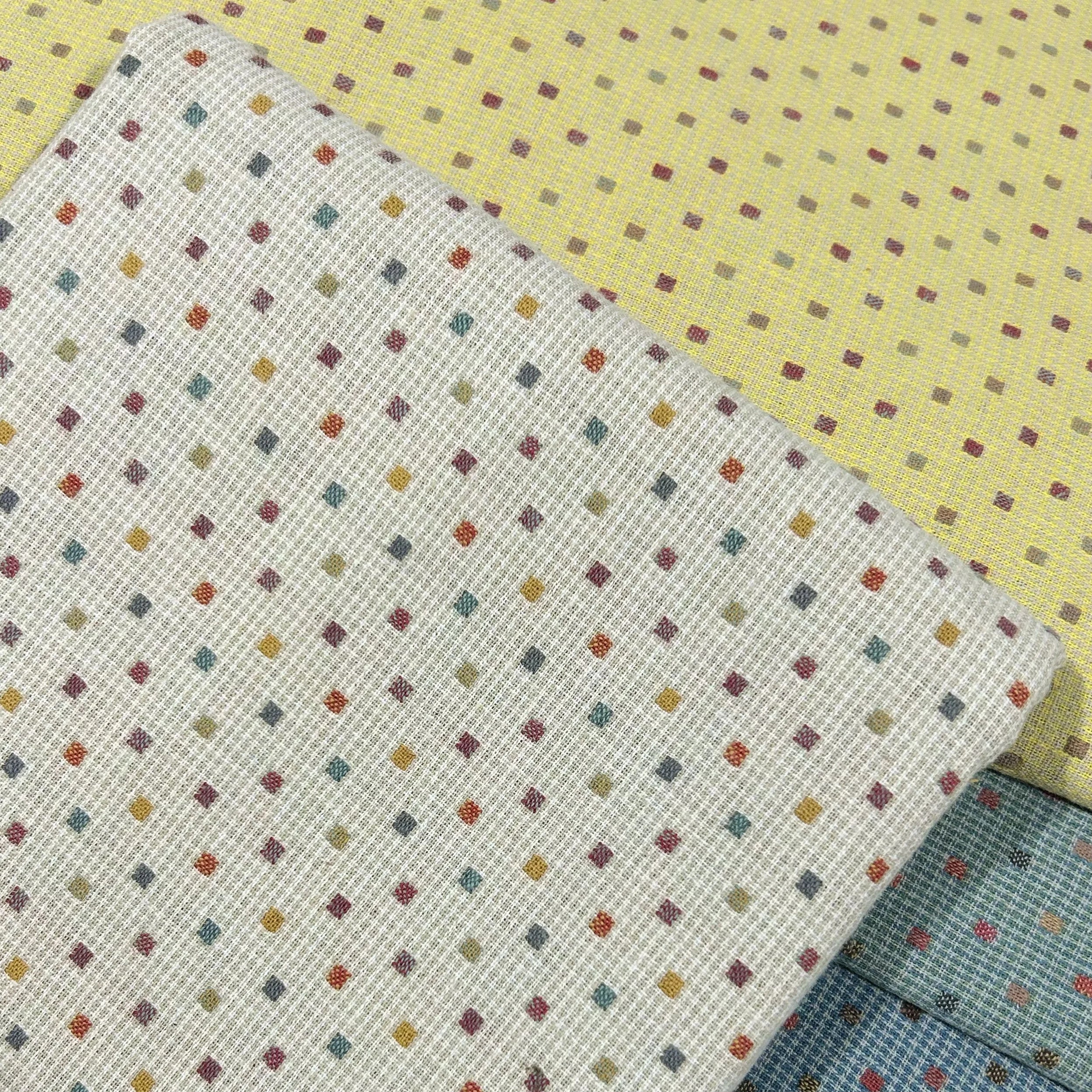 10-Color 100% Cotton Polka Dot Yarn Dyed Patchwork Fabric, Diy Handmade Sewing Fabrics, 140cm Wide, Sold Per Half Meter