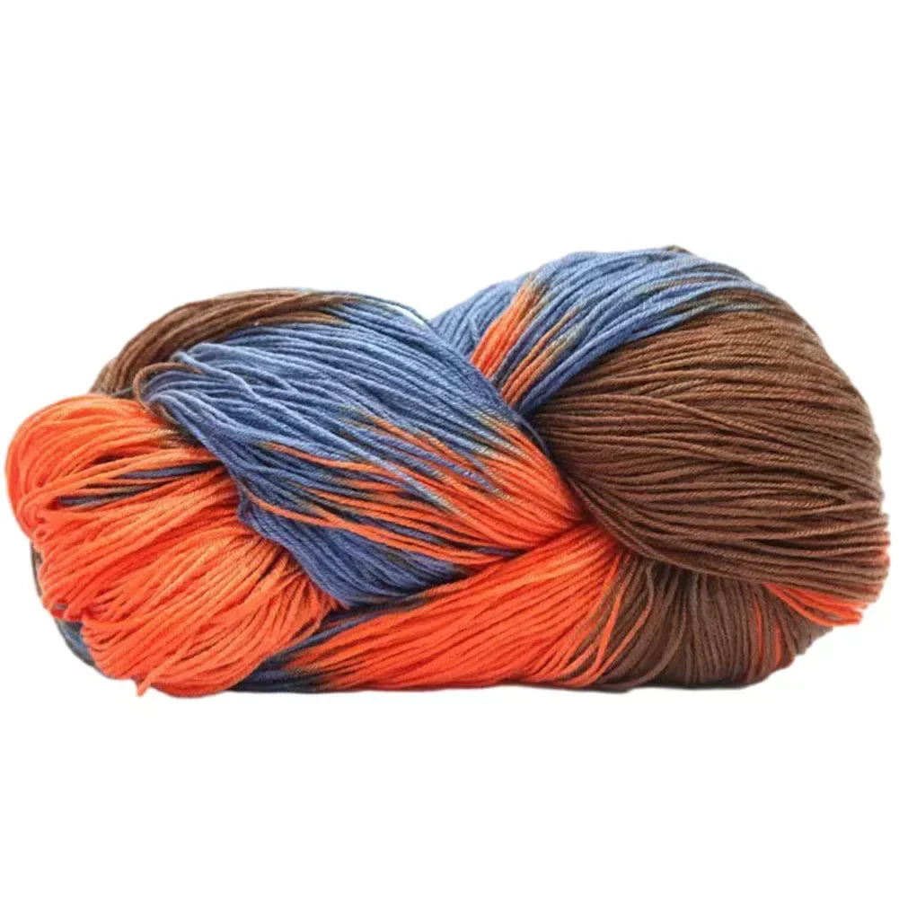 Easy To Use Diy Handmade Acrylic Yarn Baby Sweater Crochet Yarn Durability Rainbow Segment Scarf Package Content