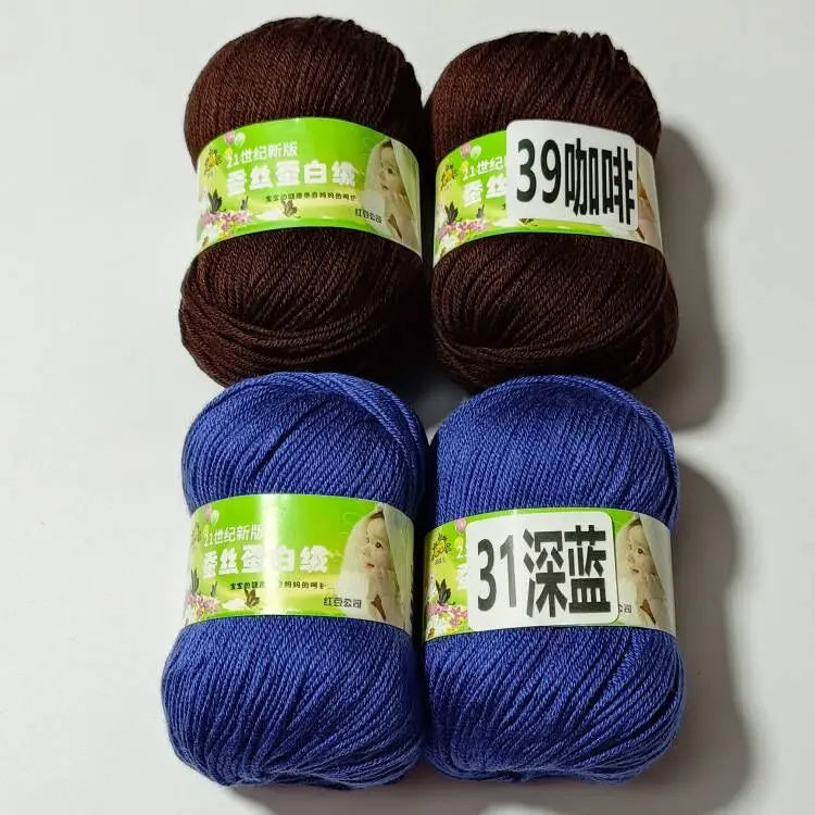 4PCS 200g Baby Cashmere Cotton Dot Yarn Soft Warm Lanas For Hand Knitting And Crochet Cloth milk cotton yarn