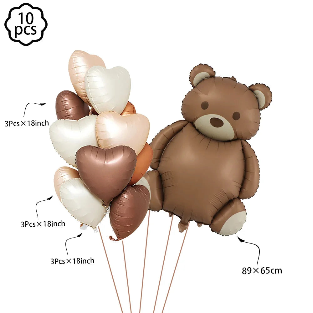 Brown Teddy Bear disposable tableware Teddy Bear party napkins plates cups kids Teddy Bear Birthday Party decoration Baby Shower