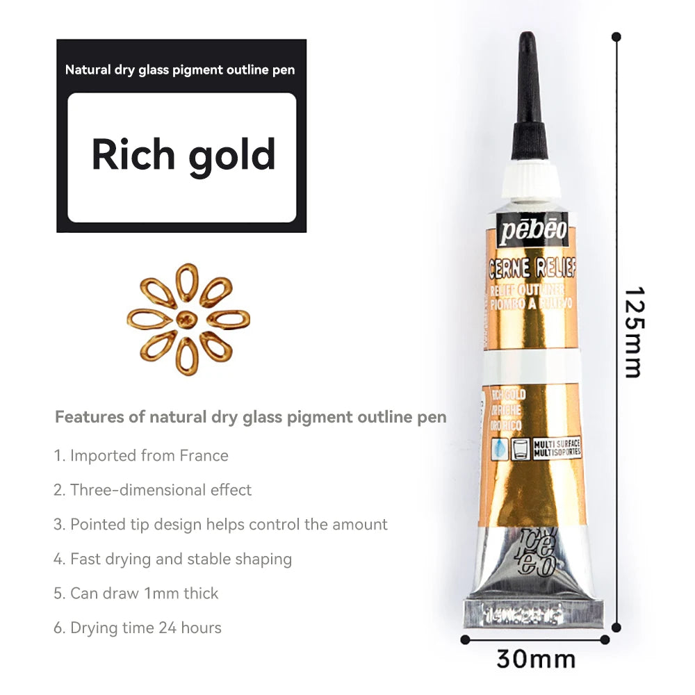 Creative 20ml Acrylic Paints Rich Color Waterproof Glass Pigments Tube For Painting Supplies Artist Drawing Art DIY Crafts