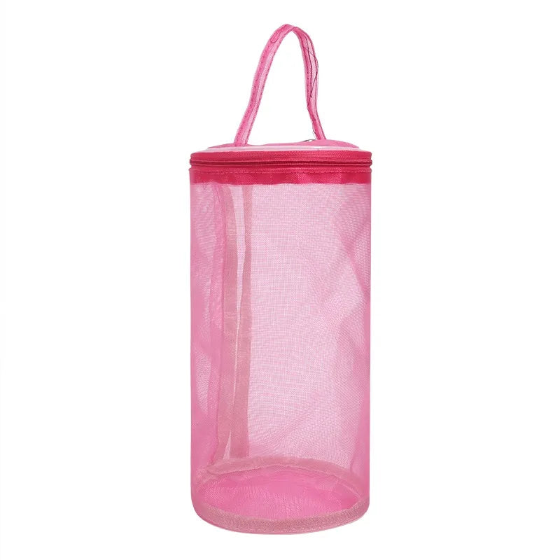 Hollow Mesh Knitting Wool Yarn Bags Portable Storage Bag Solid Color Crochet Handbag Organizer Weave Tools Sewing Accessories
